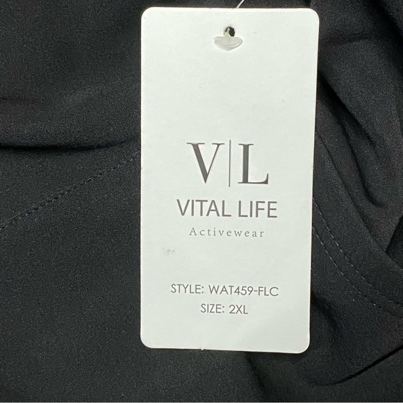 NEW VL Vital Life Black Zip Up Athletic Jacket 2XL - Picture 3 of 5